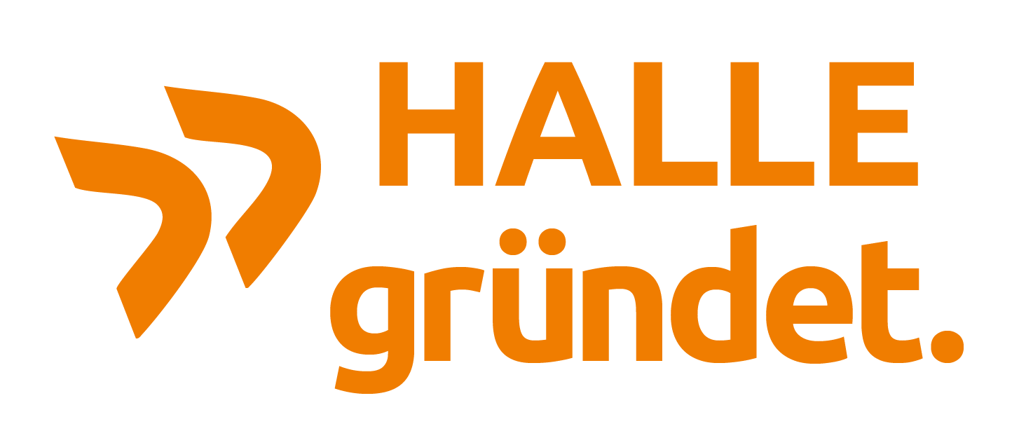 Logo HALLE gründet. 